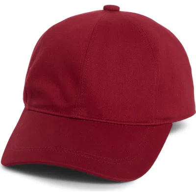 Nordstrom Brushed Cotton Baseball Cap In Red