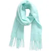 Nordstrom Brushed Fringed Scarf In Blue Aqua