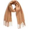 Nordstrom Brushed Fringed Scarf In Brown