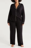 Nordstrom Brushed Hacci Pajamas In Black
