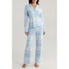 Nordstrom Brushed Hacci Pajamas In Blue Fairisle Stitch