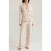 Nordstrom Brushed Hacci Pajamas In Ivory Egret Leopard Haze