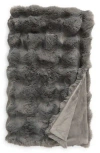 Nordstrom Rack Bubble Faux Fux Throw Blanket<br> In Grey Griffin