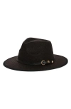Nordstrom Buckle Accent Rancher Hat In Black Heather