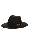 Nordstrom Buckle Accent Rancher Hat In Black Heather