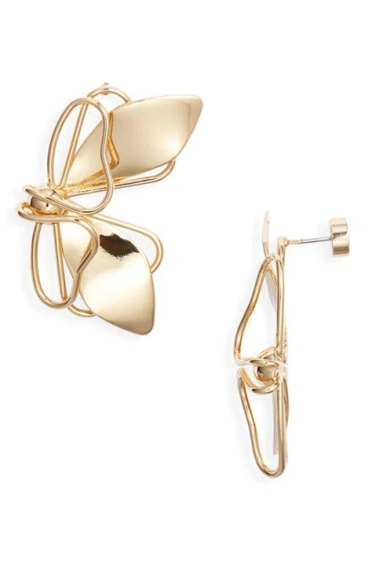 Nordstrom Butterfly Wing Stud Earrings In Gold