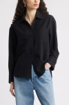 Nordstrom Button-up Shirt In Black
