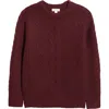 Nordstrom Cable Crewneck Alpaca Blend Sweater In Burgundy