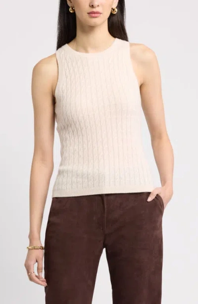 Nordstrom Cable Knit Cashmere Sweater Tank In Multi