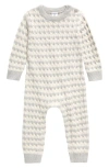 Nordstrom Cable Sweater Romper In Grey Ivory Bold Stripe