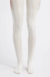 Nordstrom Cable Sweater Tights In White