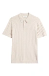 Nordstrom Cabled Wool Polo Sweater In Gold