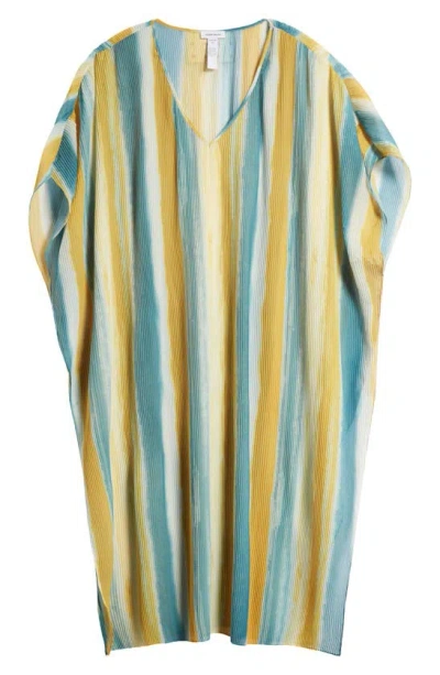 Nordstrom Caftan Dress In Teal- Yellow Colour Mantle
