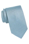 Nordstrom Caldwell Mini Geometric Pattern Silk Tie In Mint