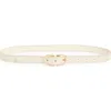 Nordstrom Camilla Leather Belt In Beige Burnt