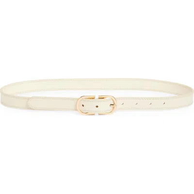 Nordstrom Camilla Leather Belt In Beige Burnt