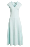 Nordstrom Cap Sleeve Fit & Flare Dress In Burgundy
