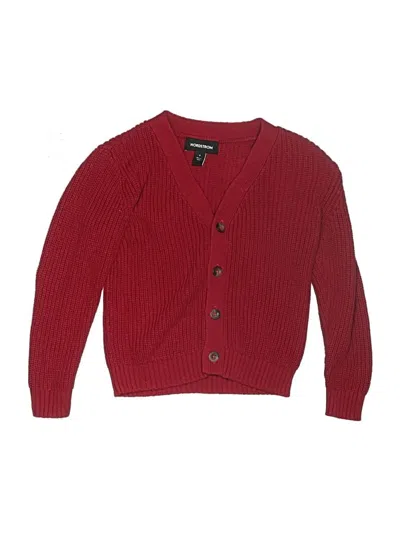 Pre-owned Nordstrom Kids' Cardigan Sweater In Red