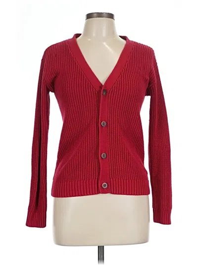 Pre-owned Nordstrom Cardigan Sweater In Red