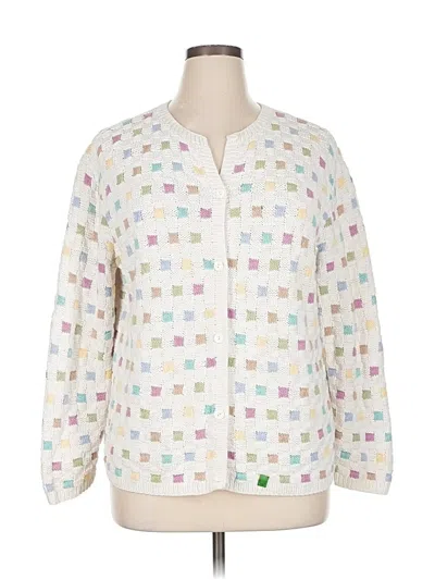 Pre-owned Nordstrom Cardigan Sweater In White