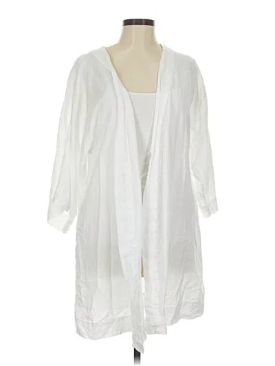 Pre-owned Nordstrom Cardigan Sweater In White