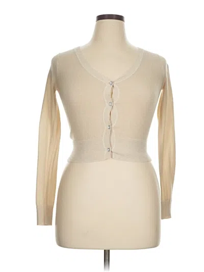 Pre-owned Nordstrom Cardigan Sweater In White