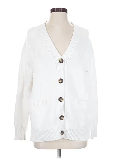 Pre-owned Nordstrom Cardigan Sweater In White