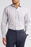 NORDSTROM CARLO TRIM FIT TECH-SMART PLAID PERFORMANCE DRESS SHIRT