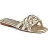 Nordstrom Carolina Slide Sandal In Gold Metallic