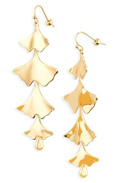 Nordstrom Cascading Ginkgo Leaf Drop Earrings In Gold
