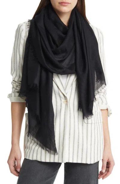 Nordstrom Cashmere & Silk Wrap In Black