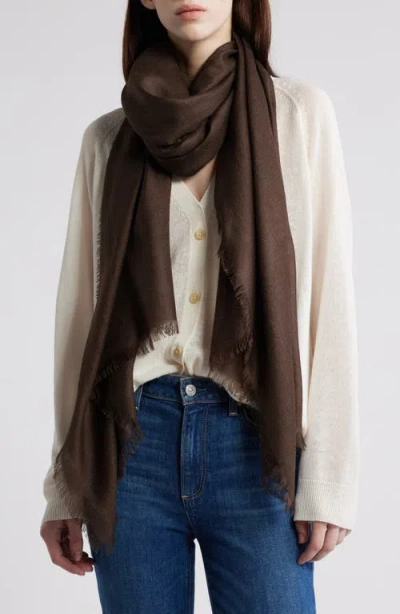 Nordstrom Cashmere & Silk Wrap In Brown Demitasse