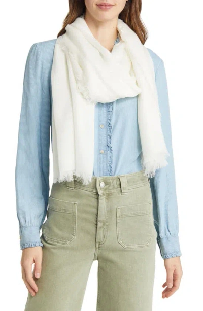 Nordstrom Cashmere & Silk Wrap In White