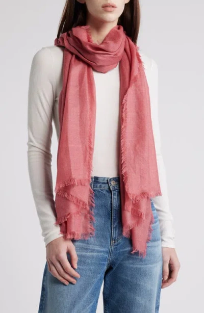 Nordstrom Cashmere & Silk Wrap In Pink Mauve