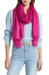 Nordstrom Cashmere & Silk Wrap In Pink Plumier