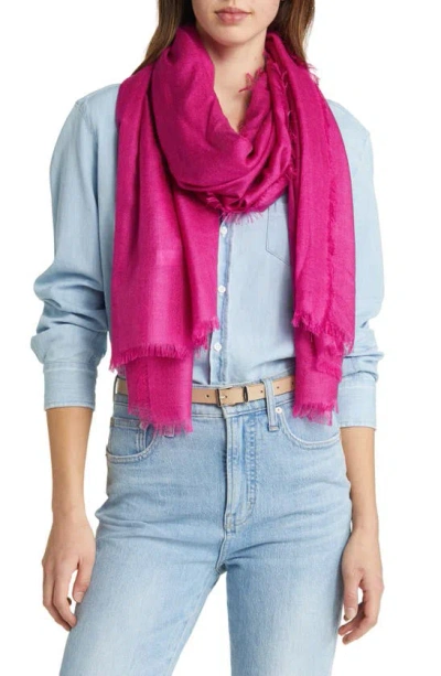 Nordstrom Cashmere & Silk Wrap In Pink Plumier