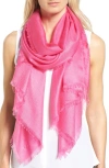 Nordstrom Cashmere & Silk Wrap In Pink Raspberry