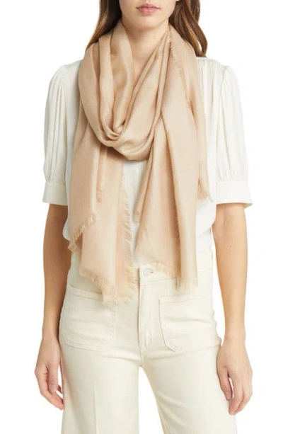 Nordstrom Cashmere & Silk Wrap In Tan Nomad