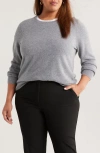 Nordstrom Cashmere Crewneck Sweater In Gray