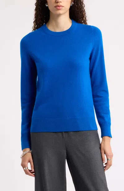 Nordstrom Cashmere Crewneck Sweater In Blue