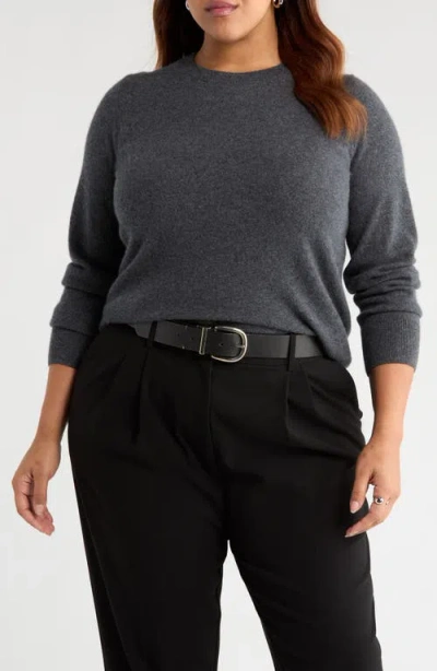 Nordstrom Cashmere Crewneck Sweater In Gray
