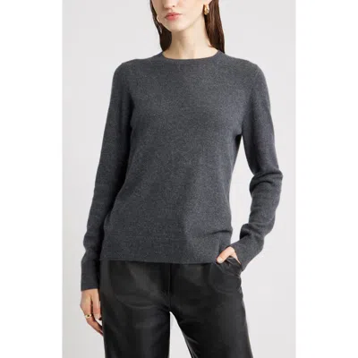 Nordstrom Cashmere Crewneck Sweater In Gray
