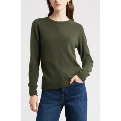 Nordstrom Cashmere Crewneck Sweater In Green