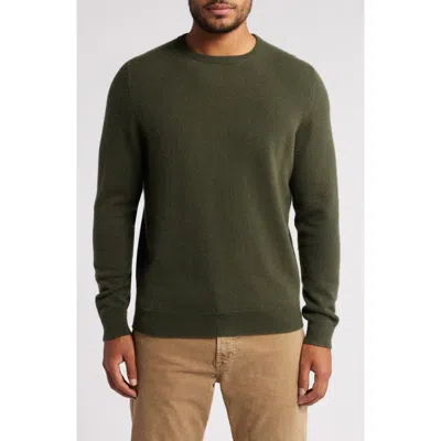 Nordstrom Cashmere Crewneck Sweater In Green Depths