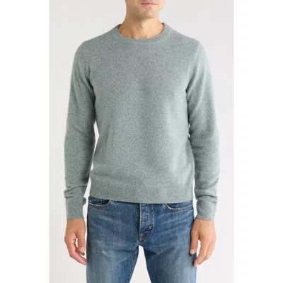 Nordstrom Cashmere Crewneck Sweater In Green Slate Marl