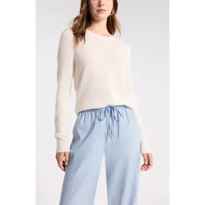 Nordstrom Cashmere Crewneck Sweater In Metallic