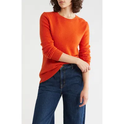 Nordstrom Cashmere Crewneck Sweater In Animal Print