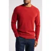 Nordstrom Cashmere Crewneck Sweater In Red Ochre