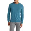 Nordstrom Cashmere Crewneck Sweater In Teal Tapestry Heather