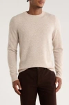Nordstrom Cashmere Crewneck Sweater In White